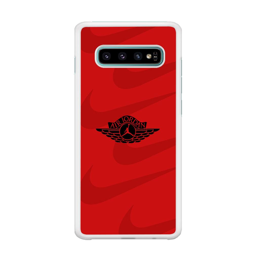 Air Jordan x Nike Black Red Samsung Galaxy S10 Plus Case-Oxvistore