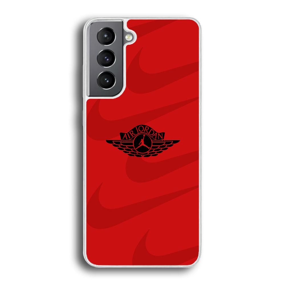 Air Jordan x Nike Black Red Samsung Galaxy S21 Plus Case-Oxvistore