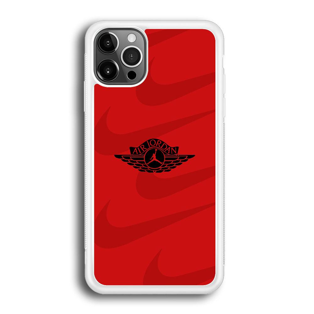 Air Jordan x Nike Black Red iPhone 12 Pro Case-Oxvistore