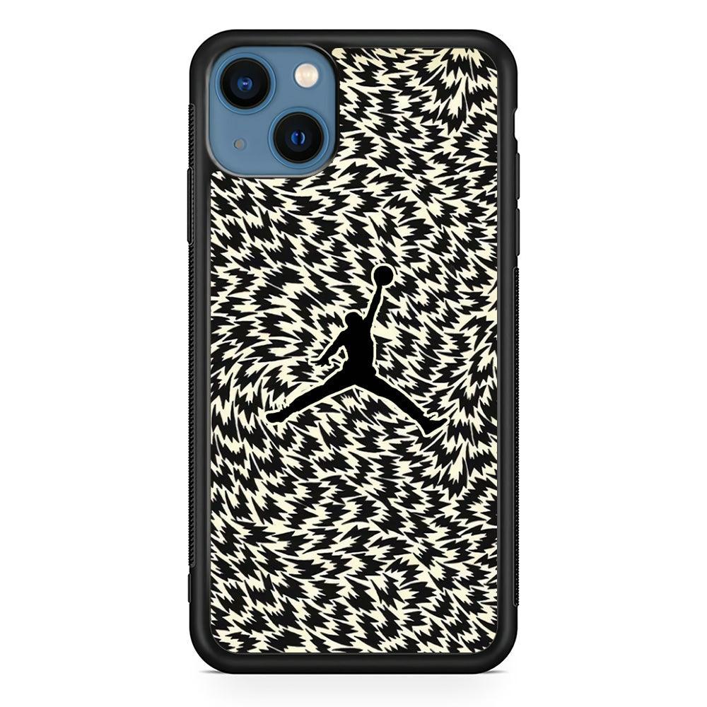Air Jordan Vortex iPhone 15 Case-Rubber Black (2D Case)-Oxvistore