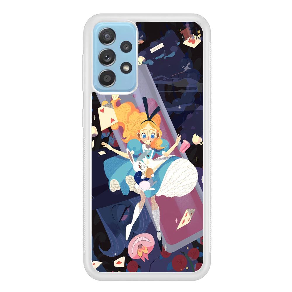 Alice in Wonderland Flying Down Samsung Galaxy A52 Case-Oxvistore