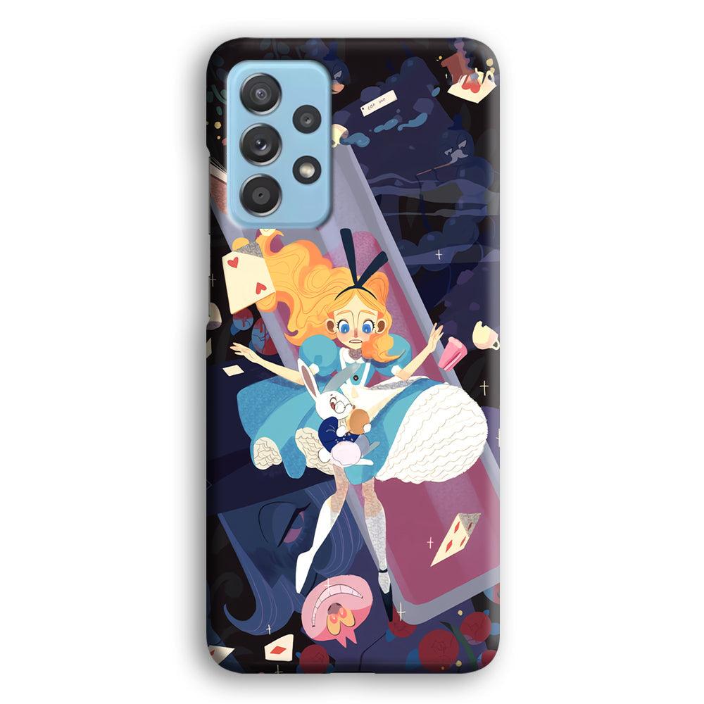 Alice in Wonderland Flying Down Samsung Galaxy A52 Case-Oxvistore