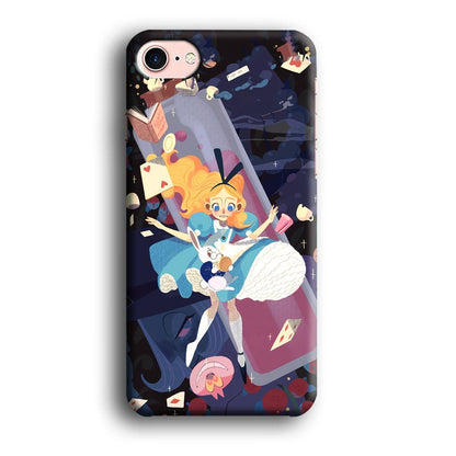 Alice in Wonderland Flying Down iPhone 8 Case-Oxvistore