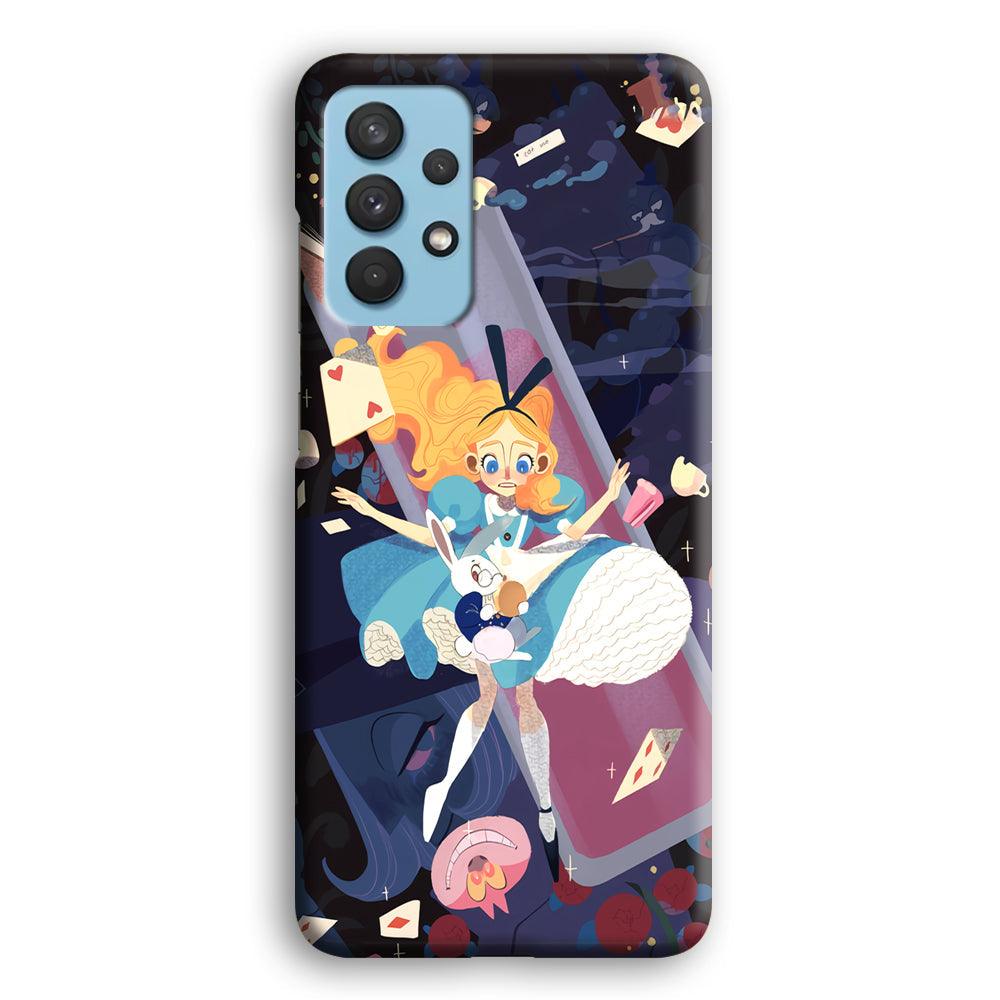 Alice in Wonderland Flying Down Samsung Galaxy A32 Case-Oxvistore