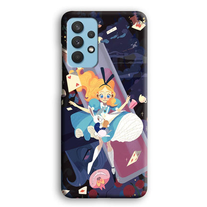 Alice in Wonderland Flying Down Samsung Galaxy A32 Case-Oxvistore