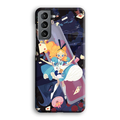 Alice in Wonderland Flying Down Samsung Galaxy S21 Case-Oxvistore