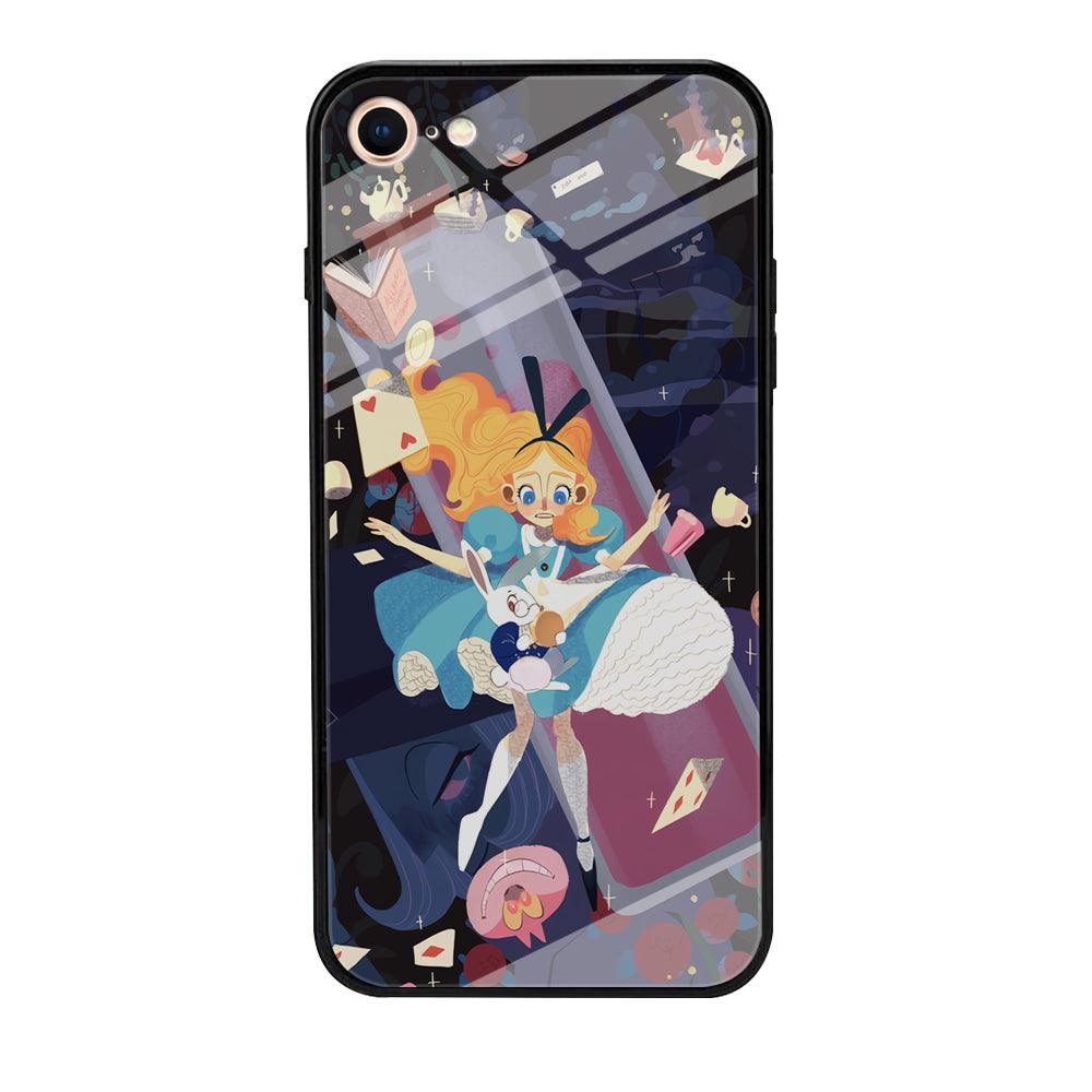 Alice in Wonderland Flying Down iPhone 8 Case-Oxvistore