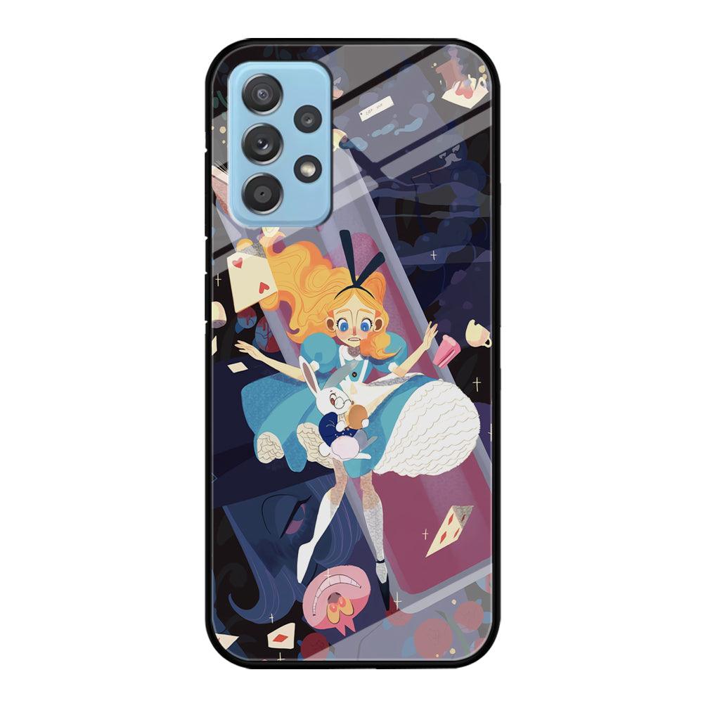 Alice in Wonderland Flying Down Samsung Galaxy A52 Case-Oxvistore