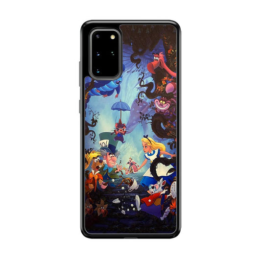 Alice in Wonderland Spilled Tea Samsung Galaxy S20 Plus Case-Rubber Black (2D Case)-Oxvistore