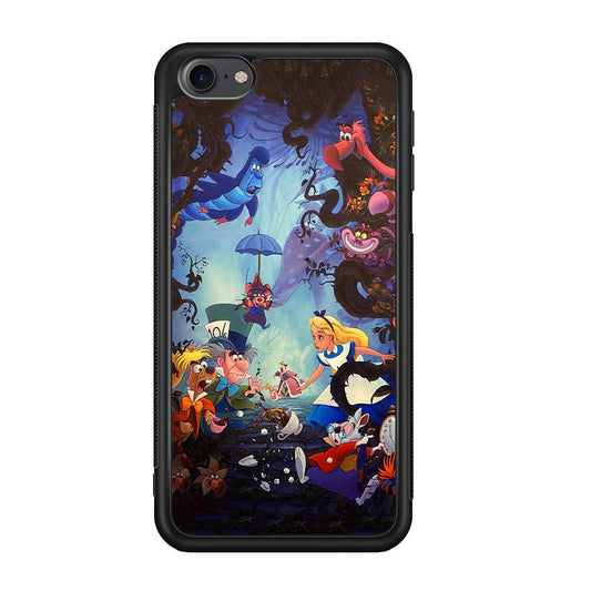 Alice in Wonderland Spilled Tea iPod Touch 6 Case-Rubber Black (2D Case)-Oxvistore