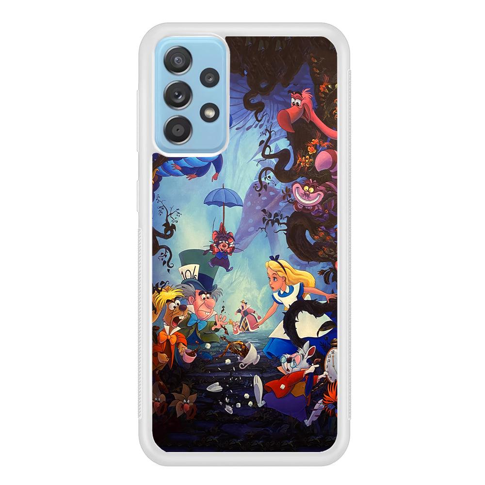 Alice in Wonderland Spilled Tea Samsung Galaxy A52 Case-Oxvistore