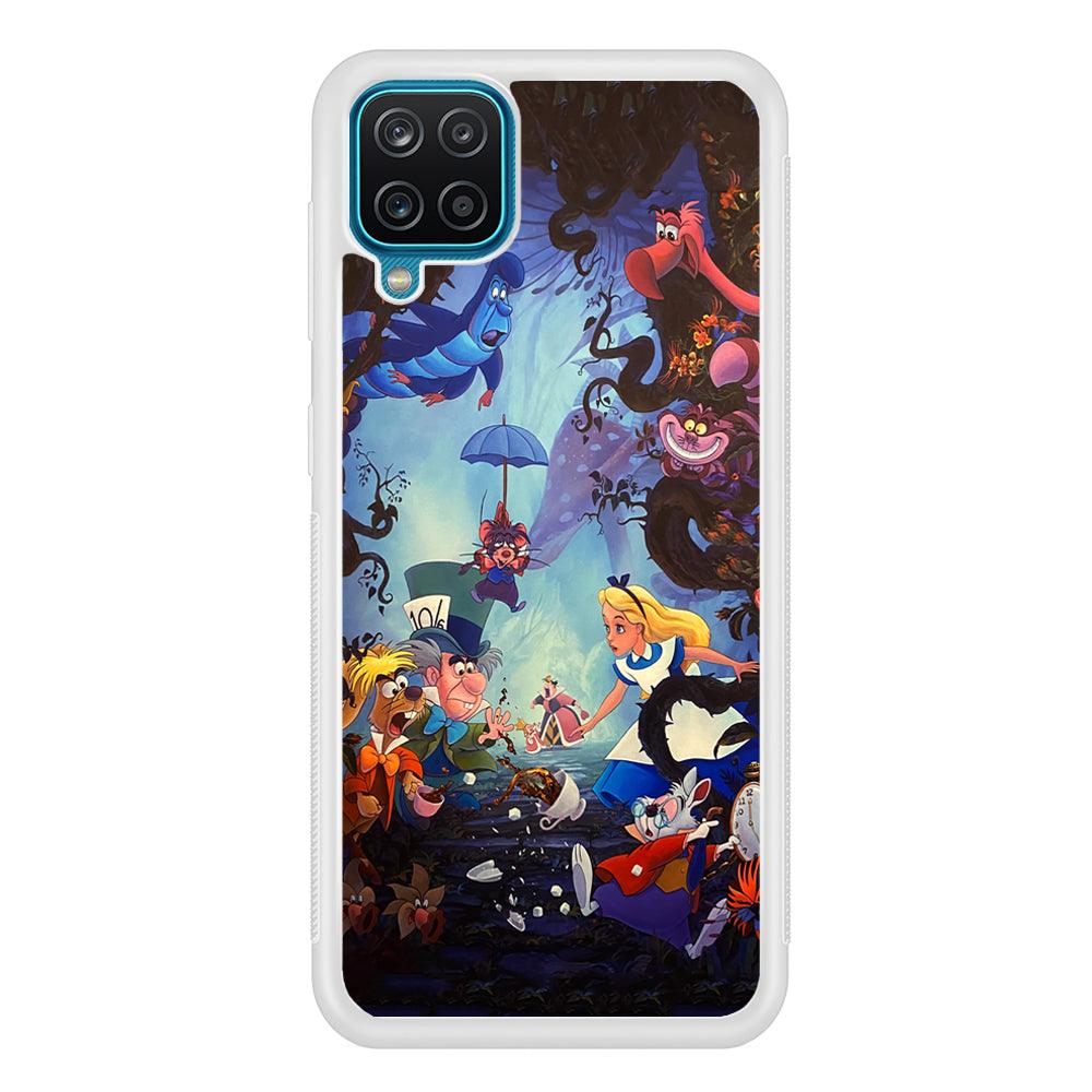 Alice in Wonderland Spilled Tea Samsung Galaxy A12 Case-Oxvistore