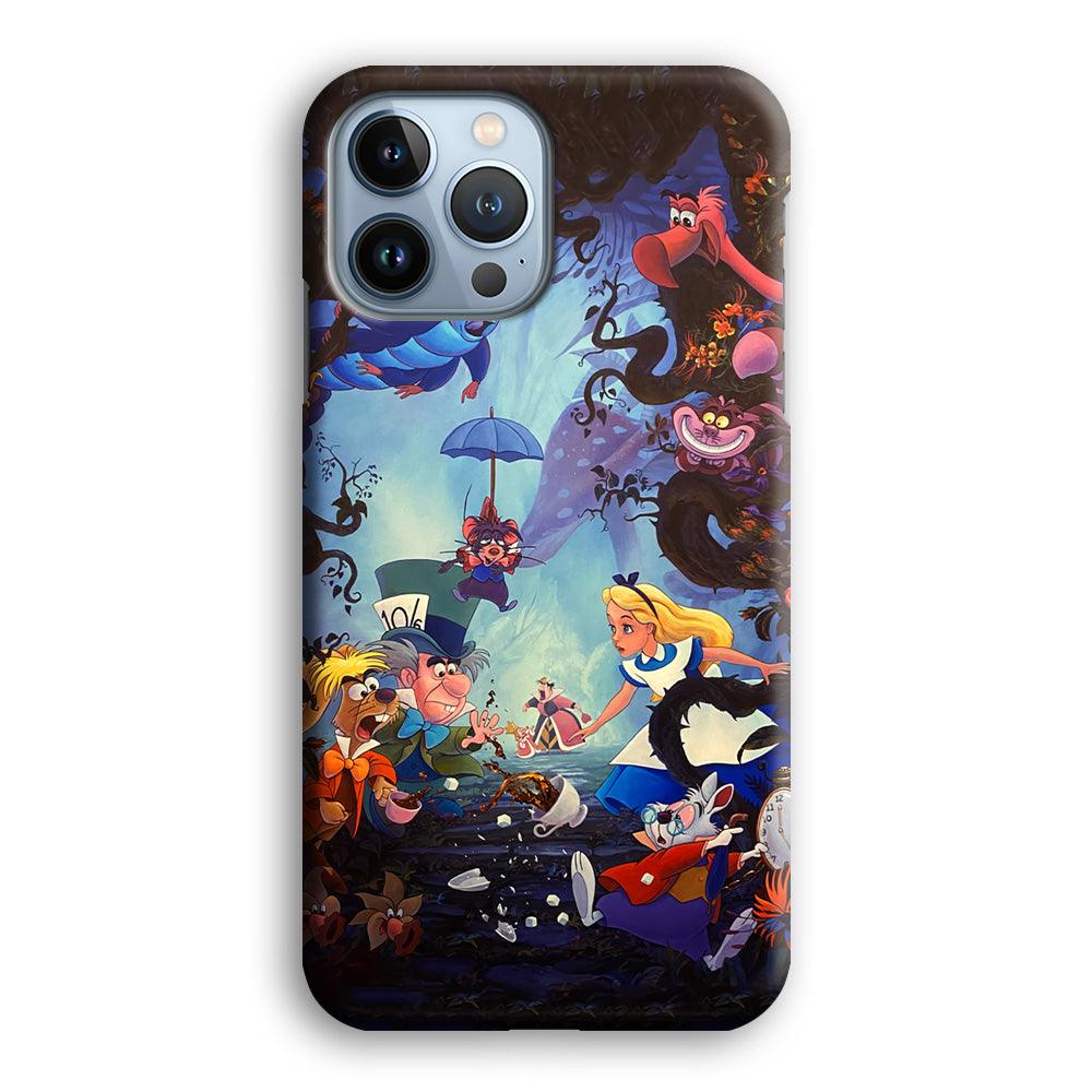 Alice in Wonderland Spilled Tea iPhone 14 Pro Case-Oxvistore