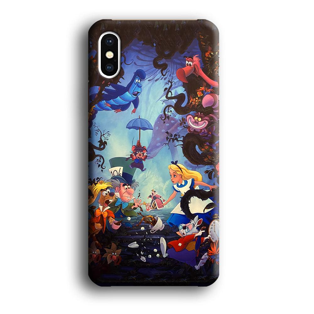 Alice in Wonderland Spilled Tea iPhone X Case-Oxvistore