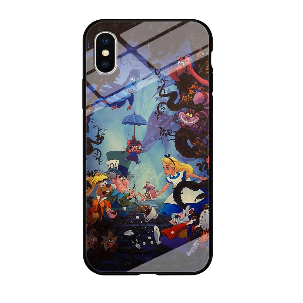 Alice in Wonderland Spilled Tea iPhone X Case-Oxvistore