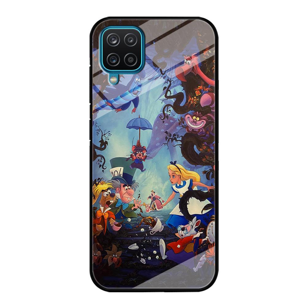 Alice in Wonderland Spilled Tea Samsung Galaxy A12 Case-Oxvistore