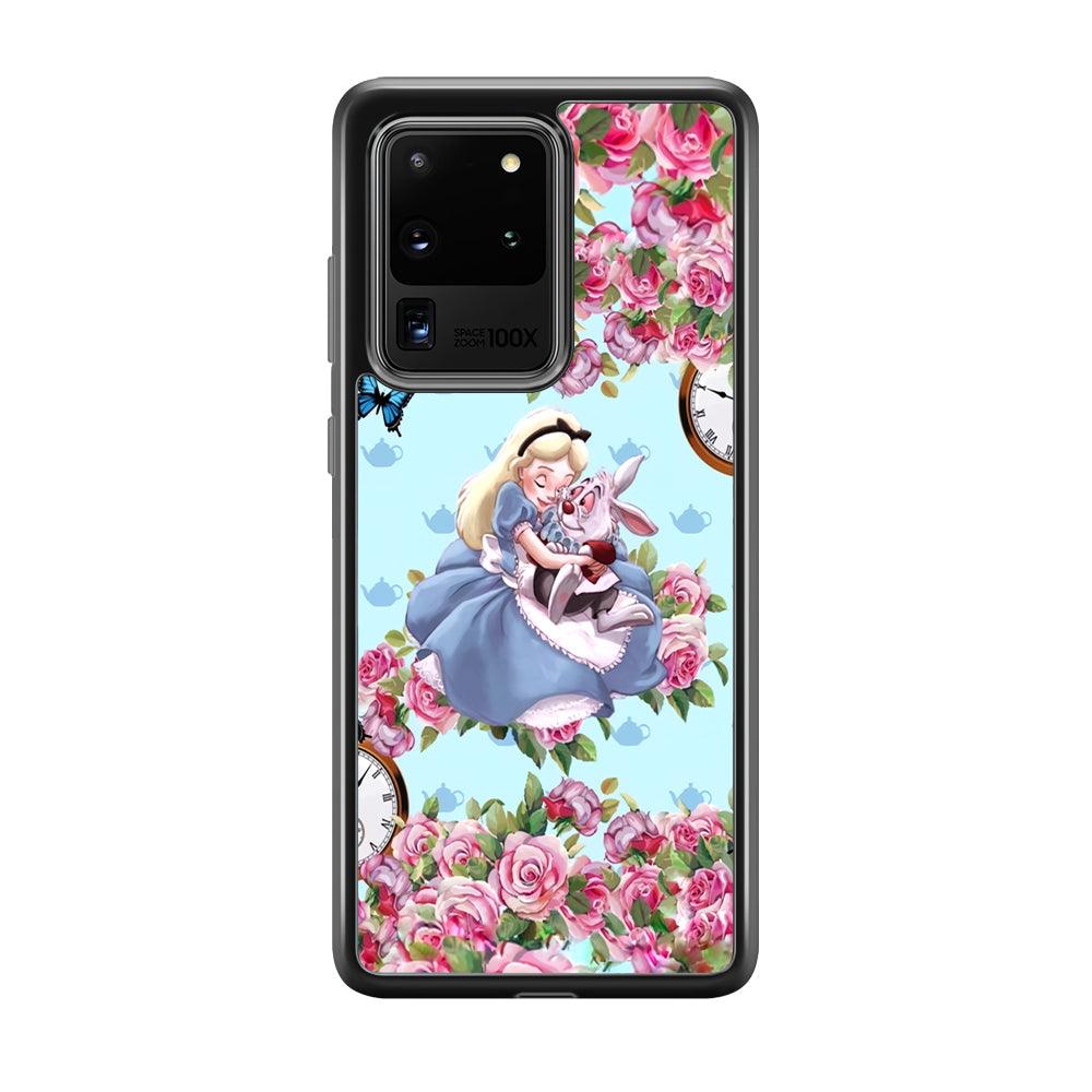 Alice in Wonderland a Warm Hug Samsung Galaxy S20 Ultra Case-Rubber Black (2D Case)-Oxvistore