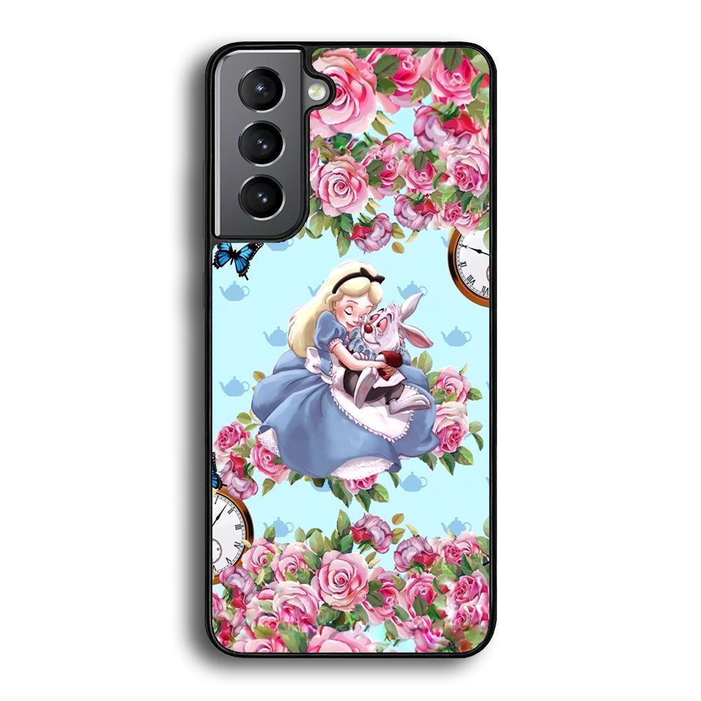 Alice in Wonderland a Warm Hug Samsung Galaxy S23 Case-Rubber Black (2D Case)-Oxvistore