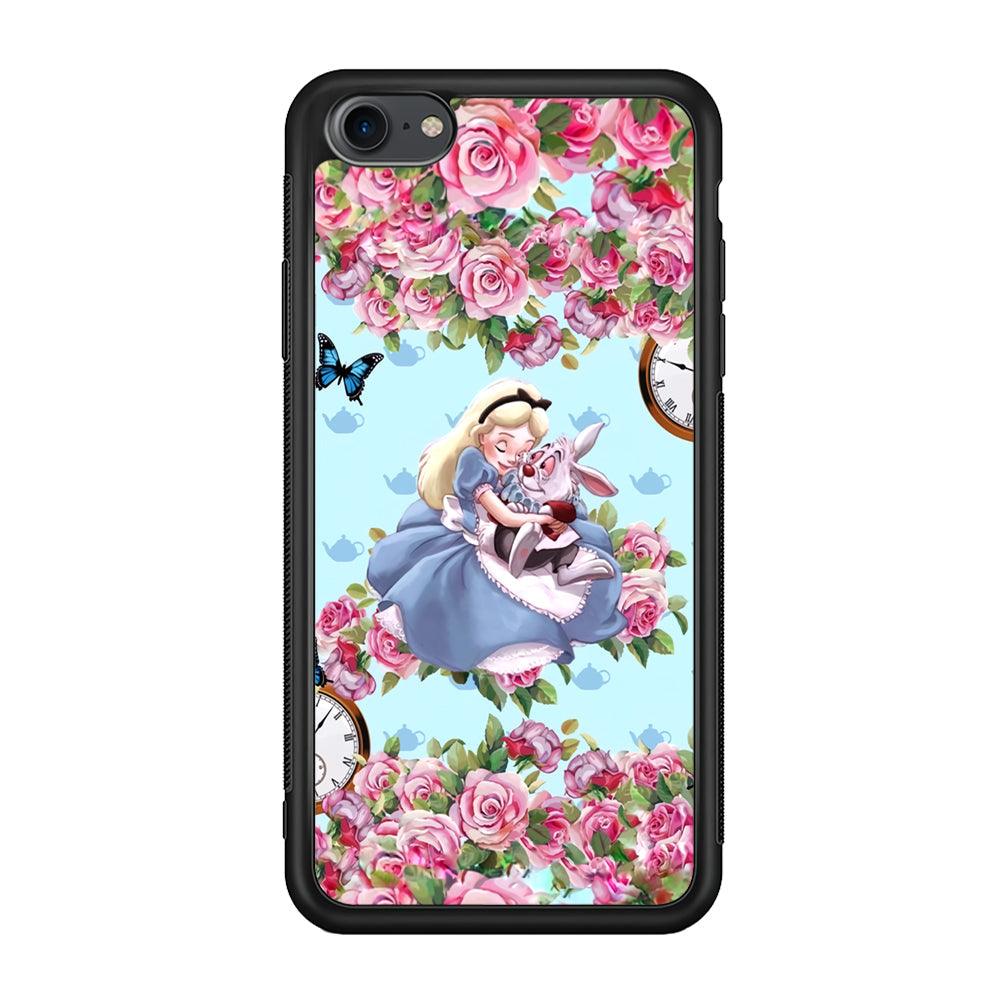 Alice in Wonderland a Warm Hug iPhone 7 Case-Rubber Black (2D Case)-Oxvistore