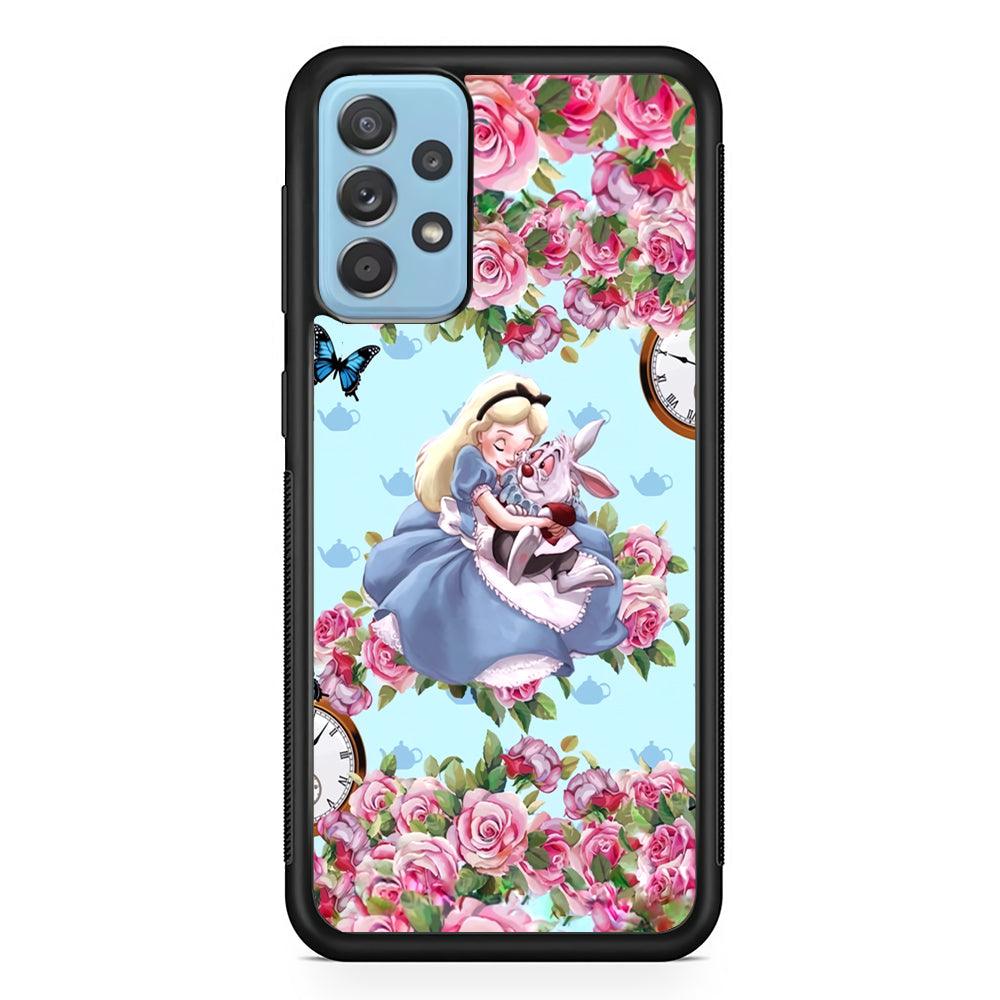 Alice in Wonderland a Warm Hug Samsung Galaxy A72 Case-Rubber Black (2D Case)-Oxvistore