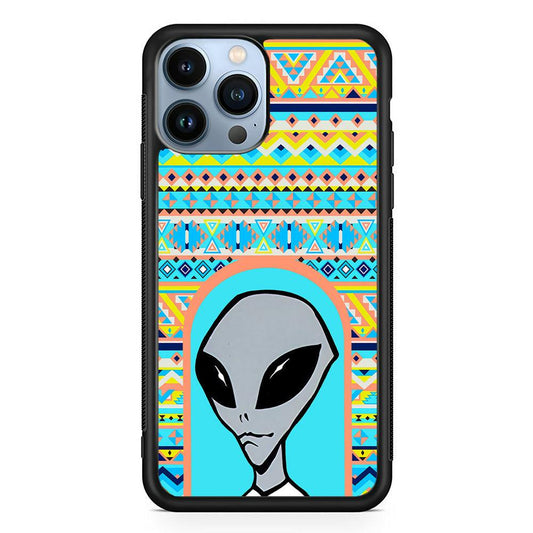 Alien Sign of Dome iPhone 14 Pro Max Case-Rubber White (2D Case)-Oxvistore