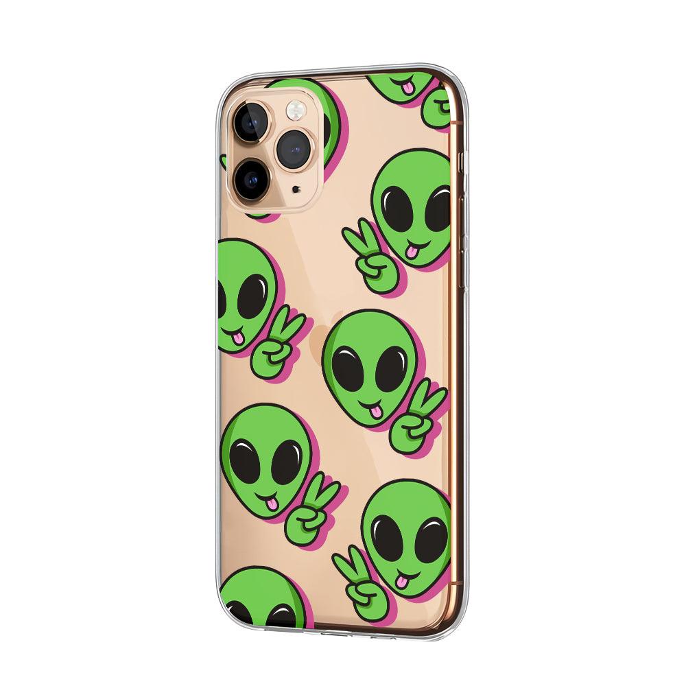 Alien Smile from Another World Clear Soft Case-Oxvistore