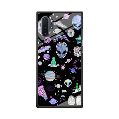 Alien Sticker Space Theme Samsung Galaxy Note 10 Plus Case-Oxvistore