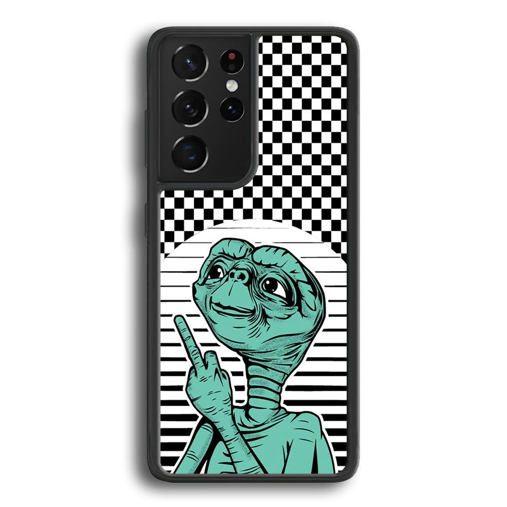 Alien Jobs Samsung Galaxy S22 Ultra Case-Rubber Black (2D Case)-Oxvistore