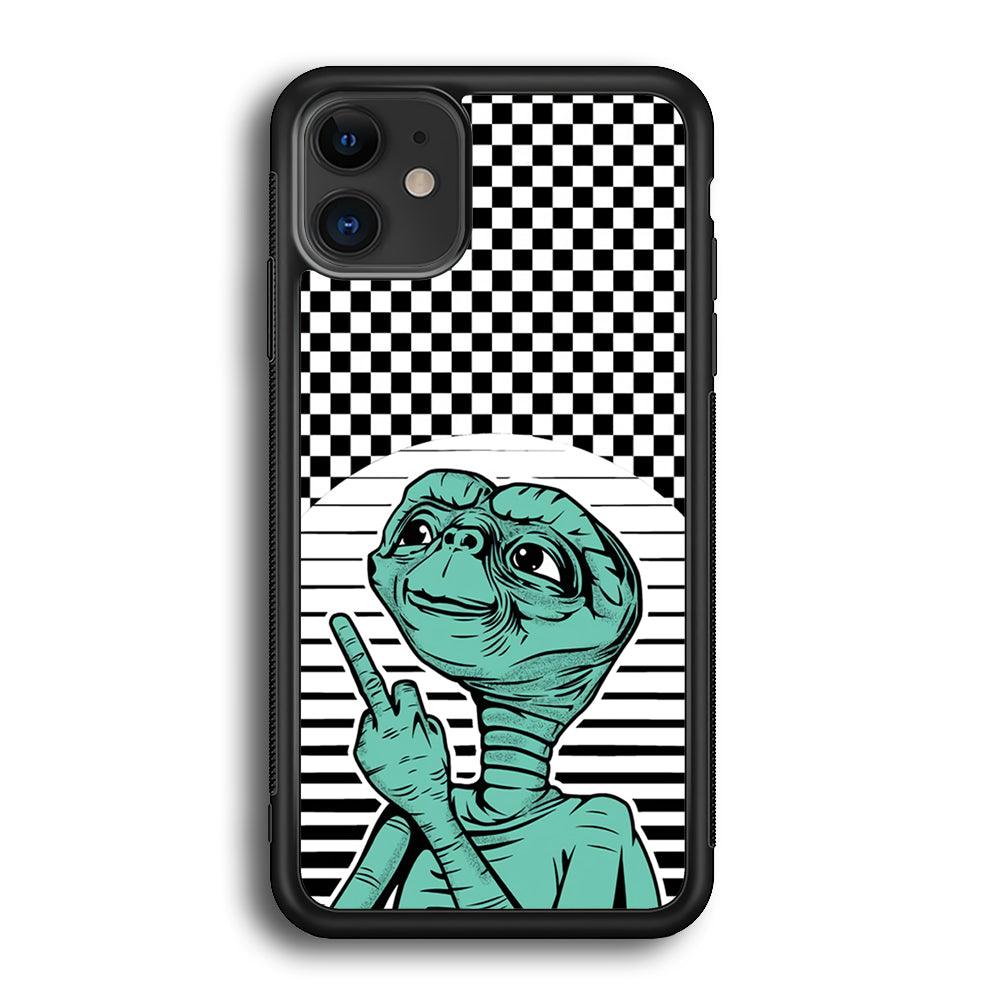 Alien Jobs iPhone 11 Case-Rubber Black (2D Case)-Oxvistore