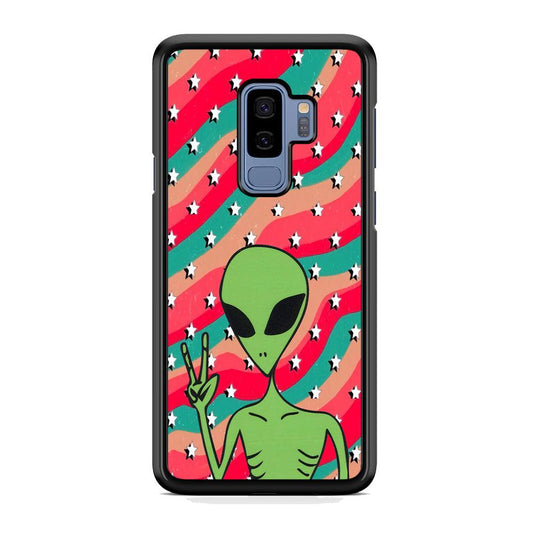 Alien Prove of Peace Samsung Galaxy S9 Plus Case-Rubber Black (2D Case)-Oxvistore