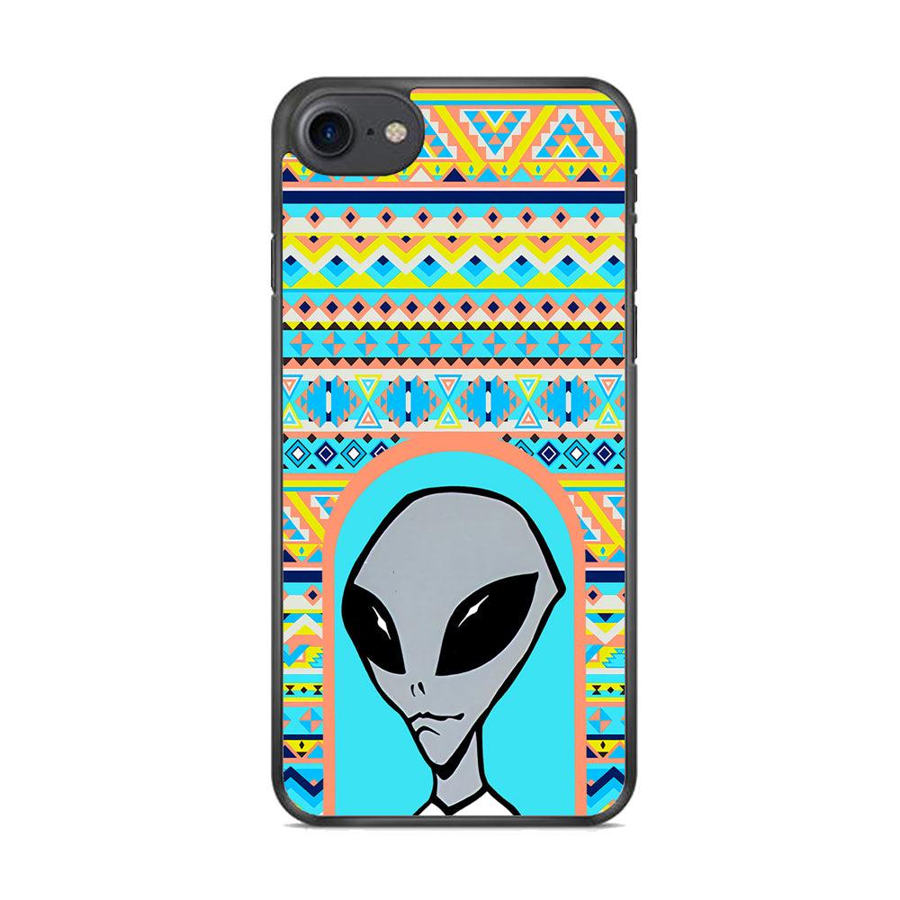 Alien Sign of Dome iPhone 8 Case-Rubber Black (2D Case)-Oxvistore