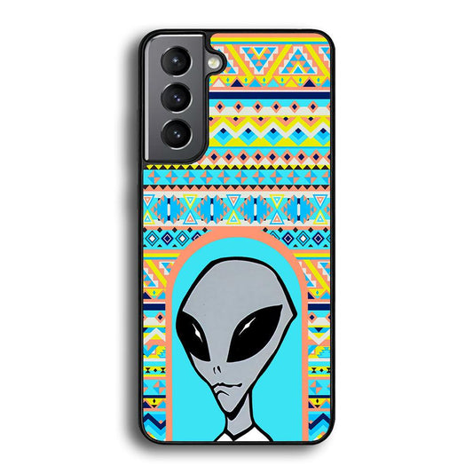 Alien Sign of Dome Samsung Galaxy S22 Case-Rubber Black (2D Case)-Oxvistore