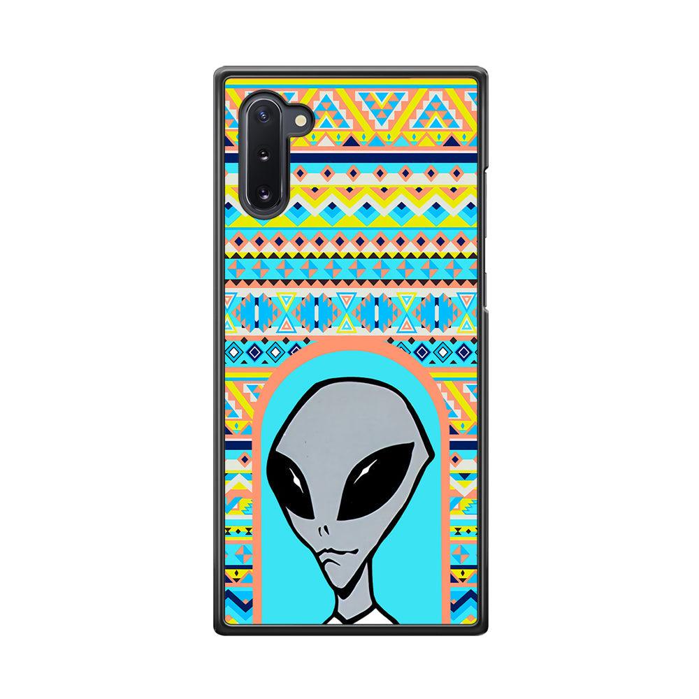 Alien Sign of Dome Samsung Galaxy Note 10 Case-Rubber Black (2D Case)-Oxvistore