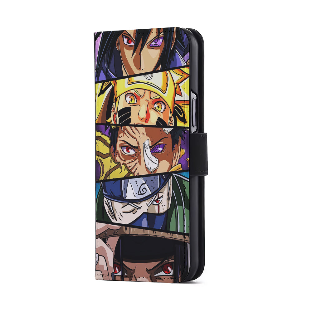 All Eyes Characters in Naruto Flip Wallet Phone Case