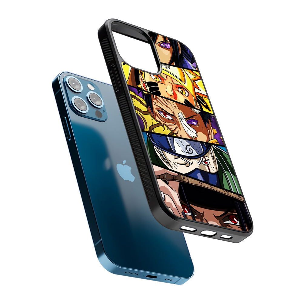 All Eyes Characters in Naruto 2D Rubber Phone Case