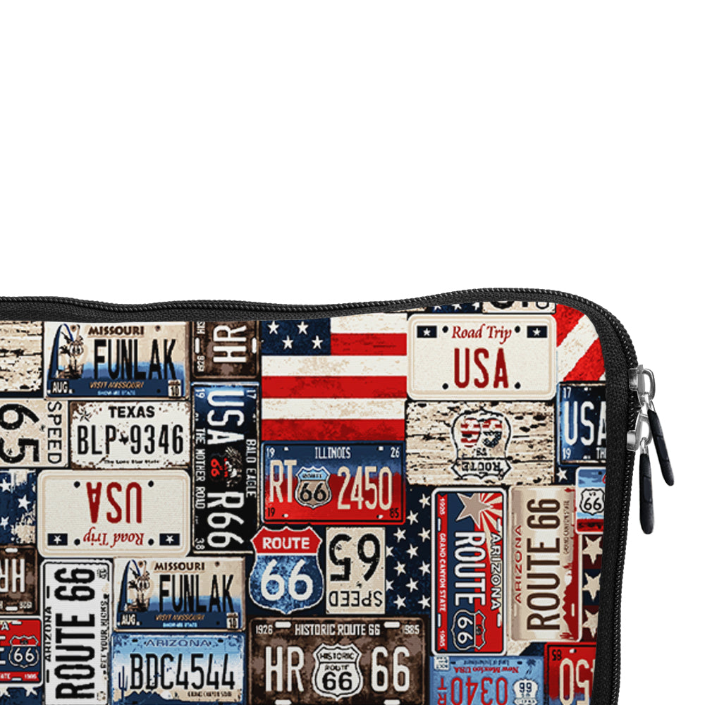 American Car Route Plates Laptop Sleeve Protective Cover