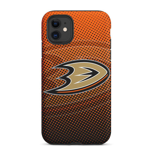 Anaheim Ducks Dot 2 in 1 Tough Phone Case-Oxvistore
