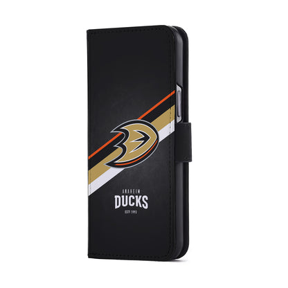 Anaheim Ducks Logo Flip Wallet Phone Case