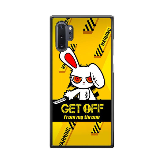 Angry Bunny Throne Samsung Galaxy Note 10 Plus Case-Rubber White (2D Case)-Oxvistore