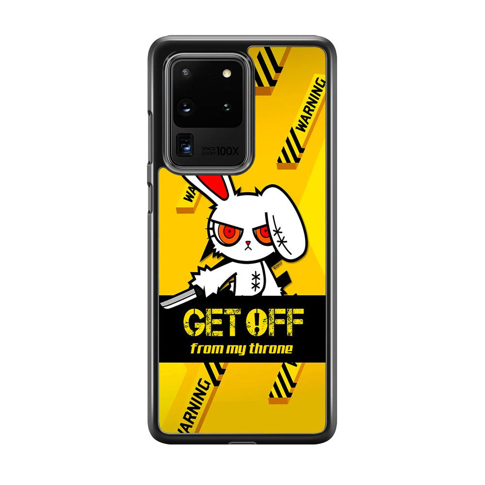 Angry Bunny Throne Samsung Galaxy S20 Ultra Case-Rubber White (2D Case)-Oxvistore