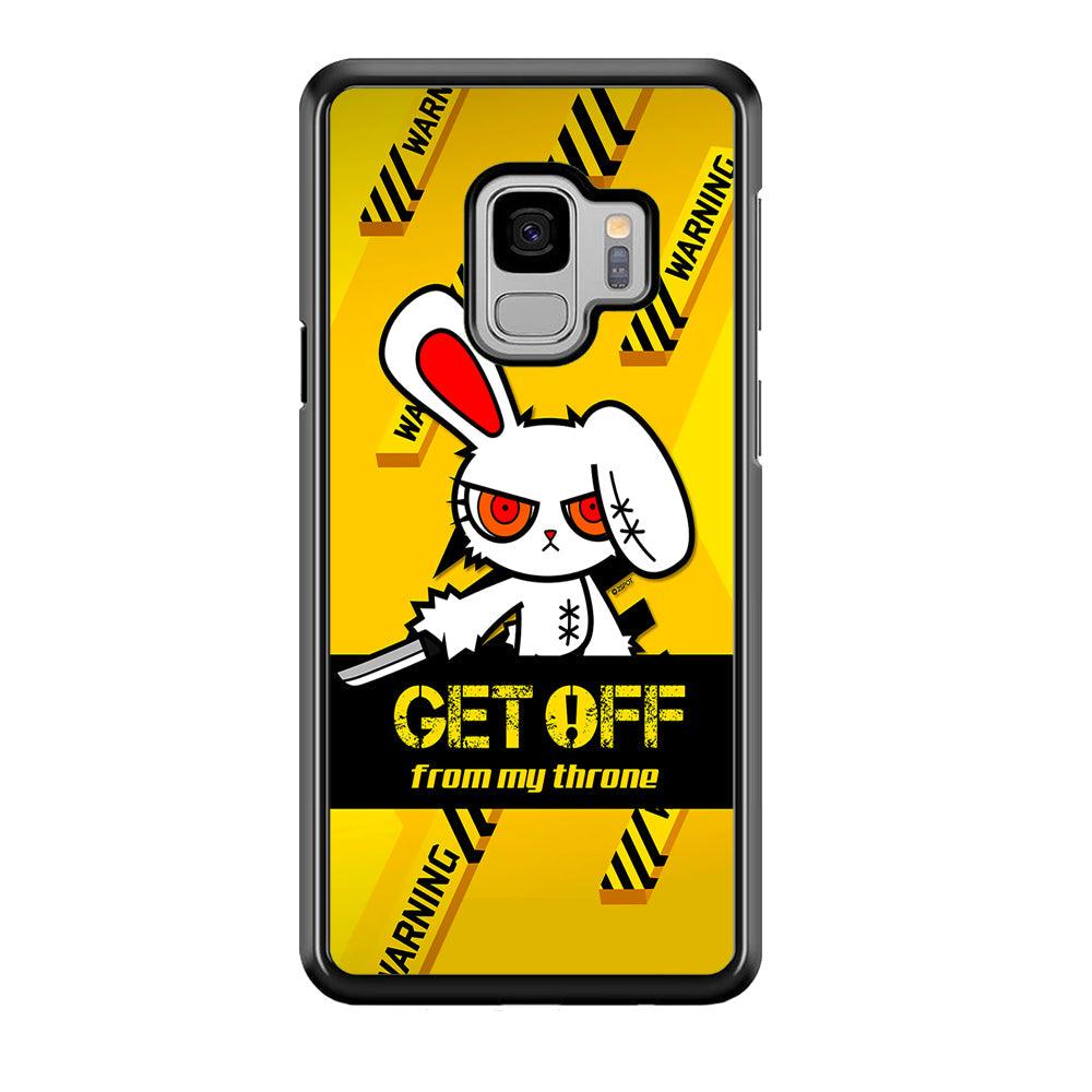 Angry Bunny Throne Samsung Galaxy S9 Case-Rubber Black (2D Case)-Oxvistore