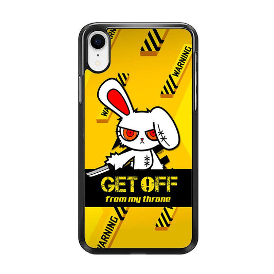 Angry Bunny Throne iPhone XR Case-Rubber Black (2D Case)-Oxvistore