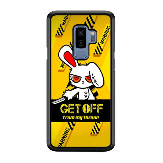 Angry Bunny Throne Samsung Galaxy S9 Plus Case-Rubber Black (2D Case)-Oxvistore