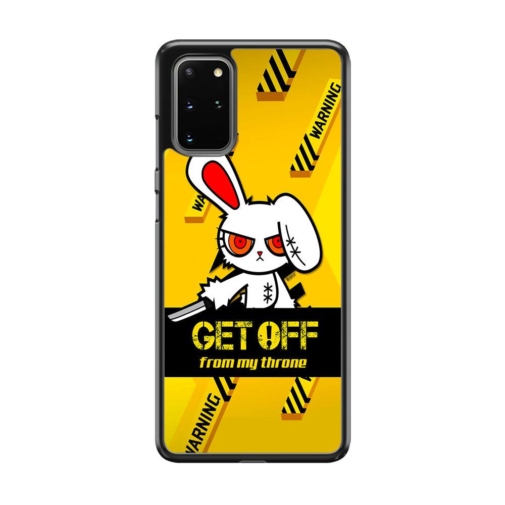 Angry Bunny Throne Samsung Galaxy S20 Plus Case-Rubber White (2D Case)-Oxvistore