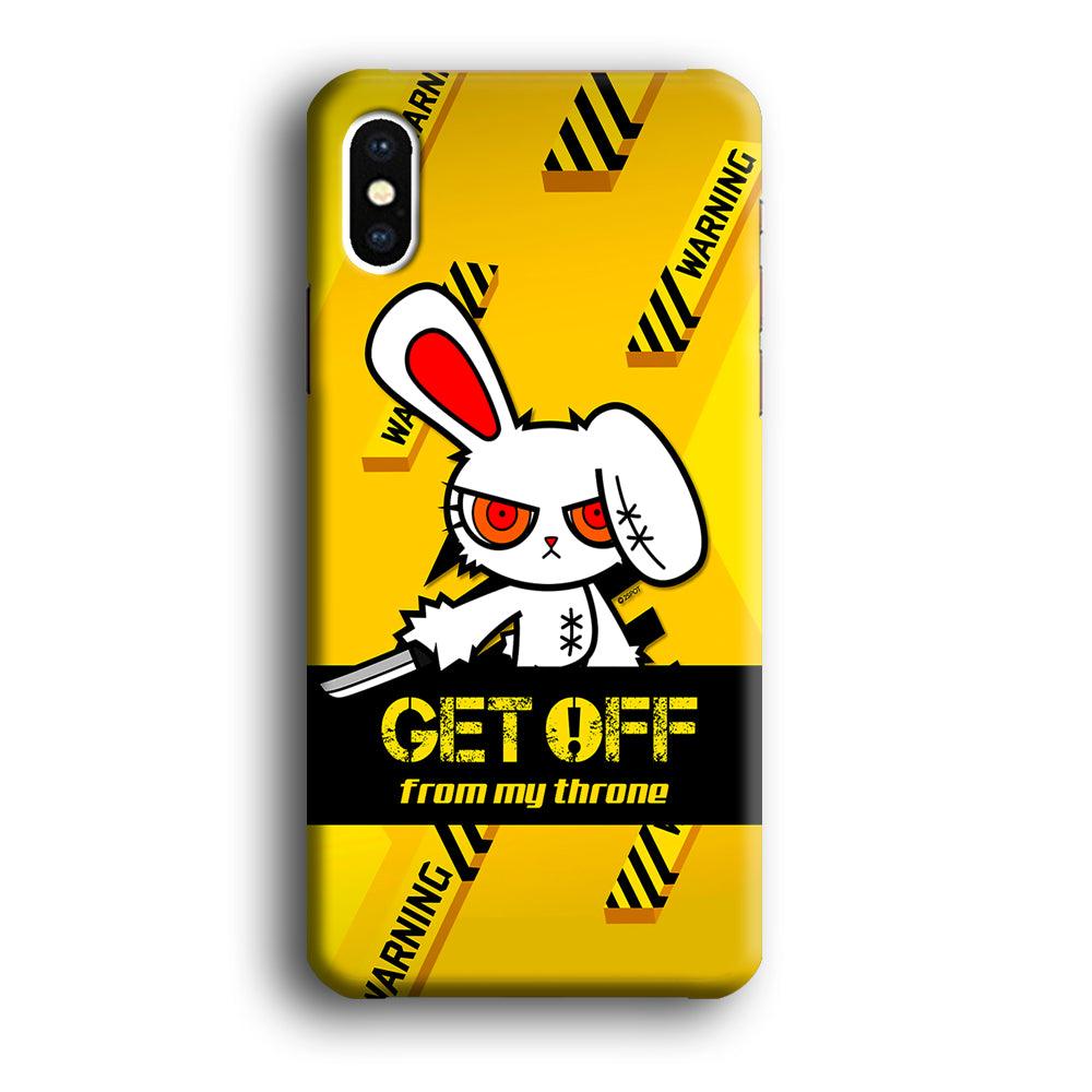 Angry Bunny Throne iPhone X Case-Oxvistore