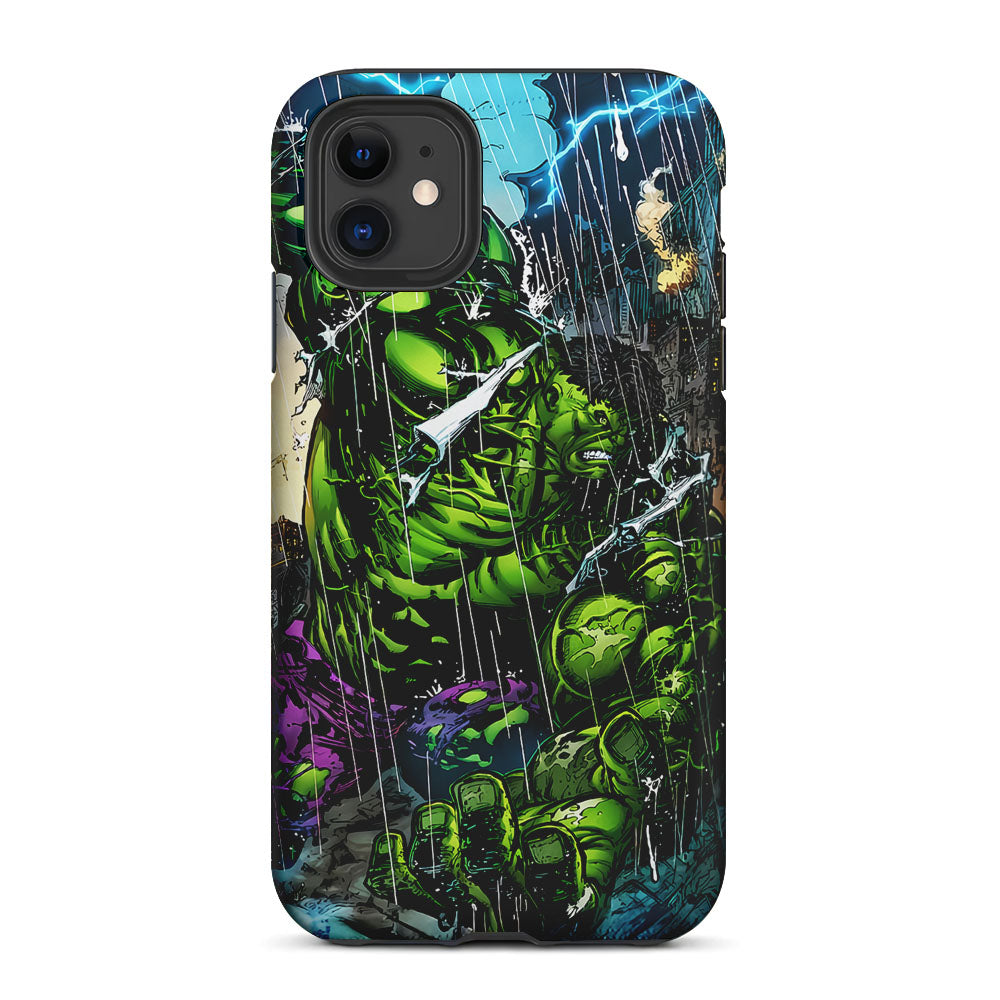 Angry Hulk Destroys The City 2 in 1 Tough Phone Case