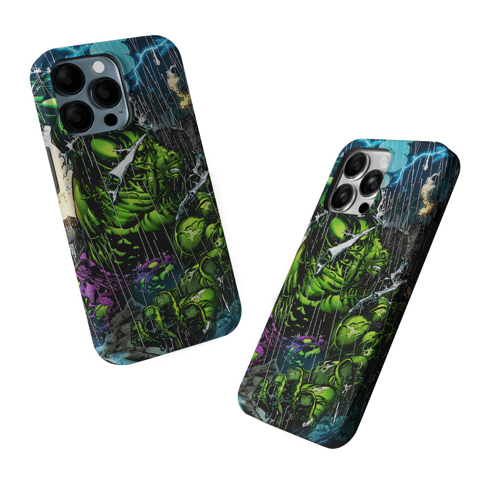 Angry Hulk Destroys The City 2 in 1 Tough Phone Case