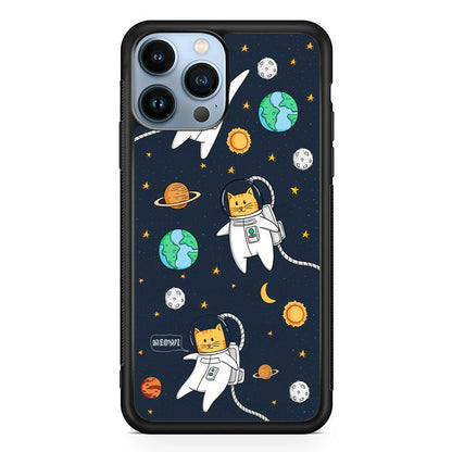 Animal Astronauts Reach for The Star iPhone 14 Pro Case-Oxvistore