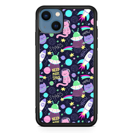 Animal Astronauts Rockets Cat iPhone 15 Case-Oxvistore