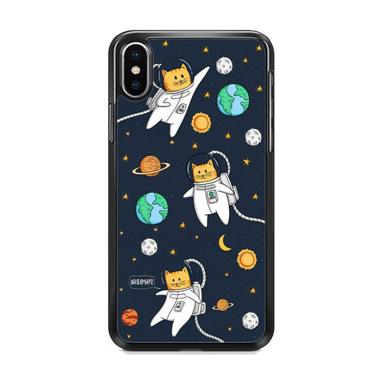 Animal Astronauts Reach for The Star iPhone XS MAX Case-Rubber Black (2D Case)-Oxvistore